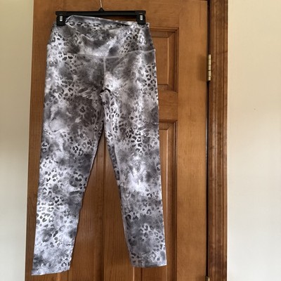 Evolution And Creation Leggings Womens Medium Gray Snake Print Activewear