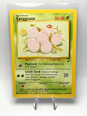 EXEGGCUTE 74/130 - VINTAGE WOTC Pokemon Card - BASE SET 2 - NM/M