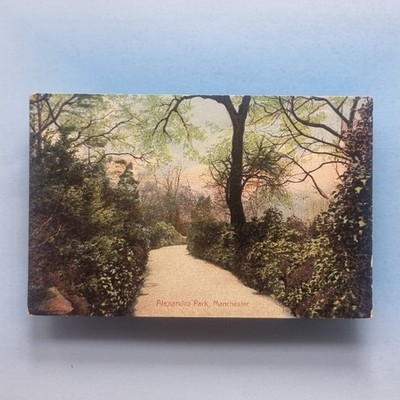 Moss Side Postkarte um 1905 Alexandra Park ländlicher Weg Großraum Manchester