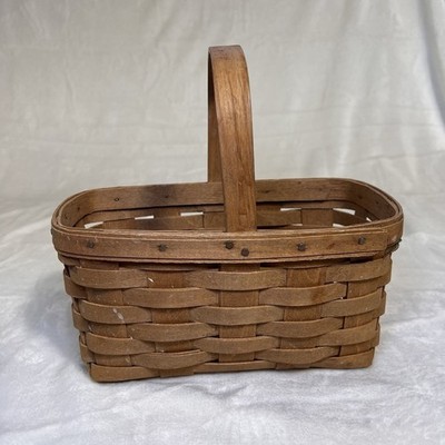 Longaberger Small Recipe Basket Rectangle 8 X 4 Vintage 86 Easter see*