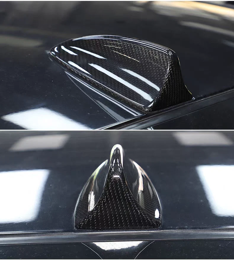 FOR BMW 2004-2010 E60 5 SERIES CARBON FIBER STYLE SHARK FIN ANTENNA COVER CAP Foto 4 de 4