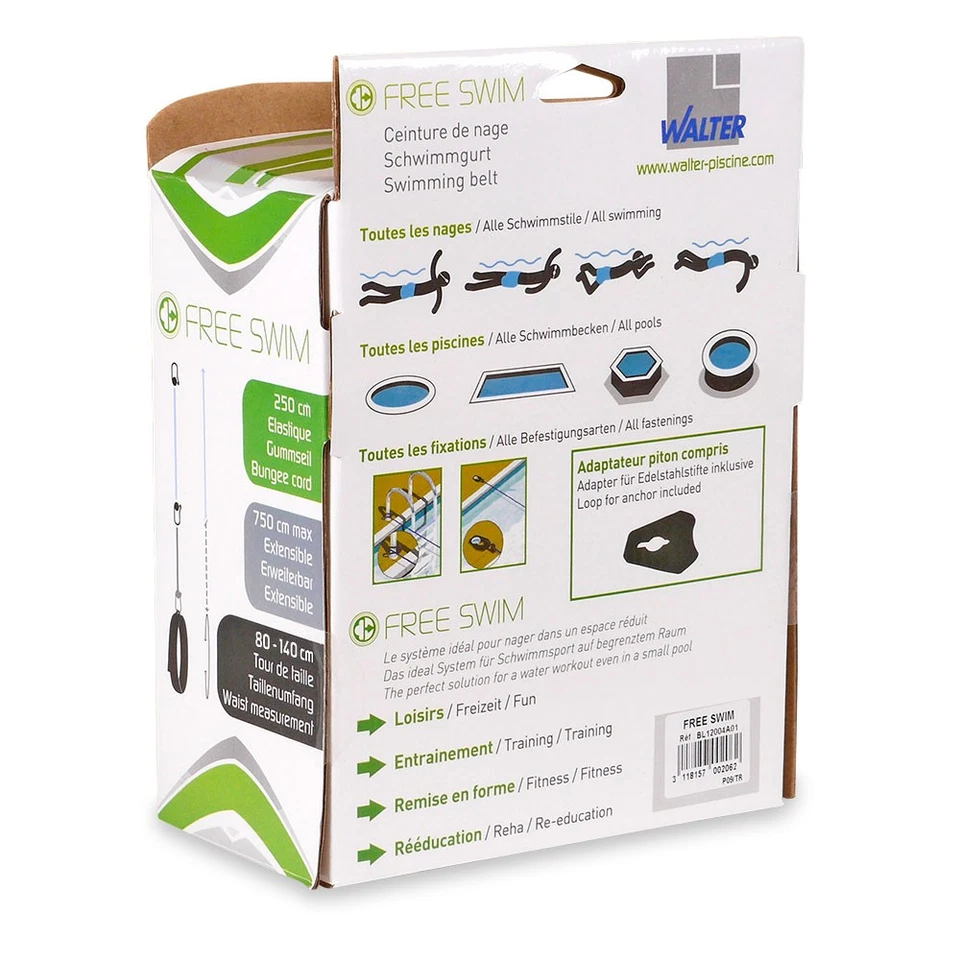 FREE SWIM XL Schwimmgurt - Swimming Pool Gegenschwimmanlage Schwimmbad Trainer - Bild 3 von 4