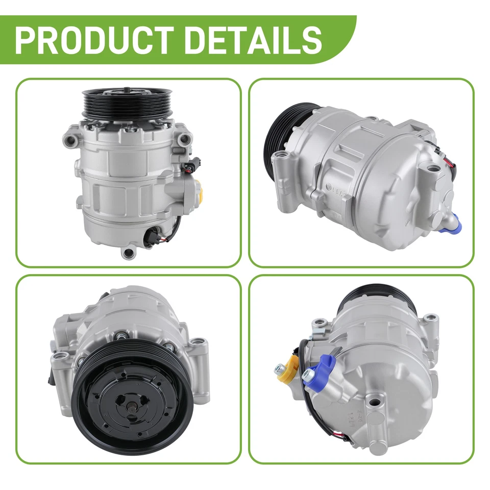 A/C AC Compressor for 2006-2010 BMW 525i 525xi 528i 528xi 530i 530xi with Clutch - Image 3 of 4