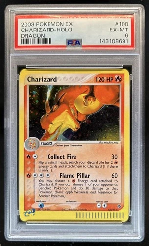 2003 Pokemon EX Dragon Charizard Holo #100/97 PSA 6