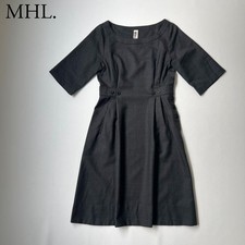 MHL Margaret Howell Gray Wool Flare Dress KneeLength Used