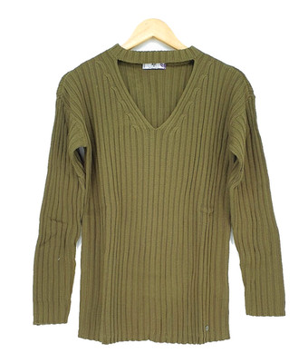 AJC Damen PULLOVER Rippstrick oliv Größe 40 42 NEU P25