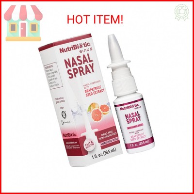 NutriBiotic Nasal Spray 1 Fl Oz | Nasal Lubricant with Grapefruit Seed Extract &