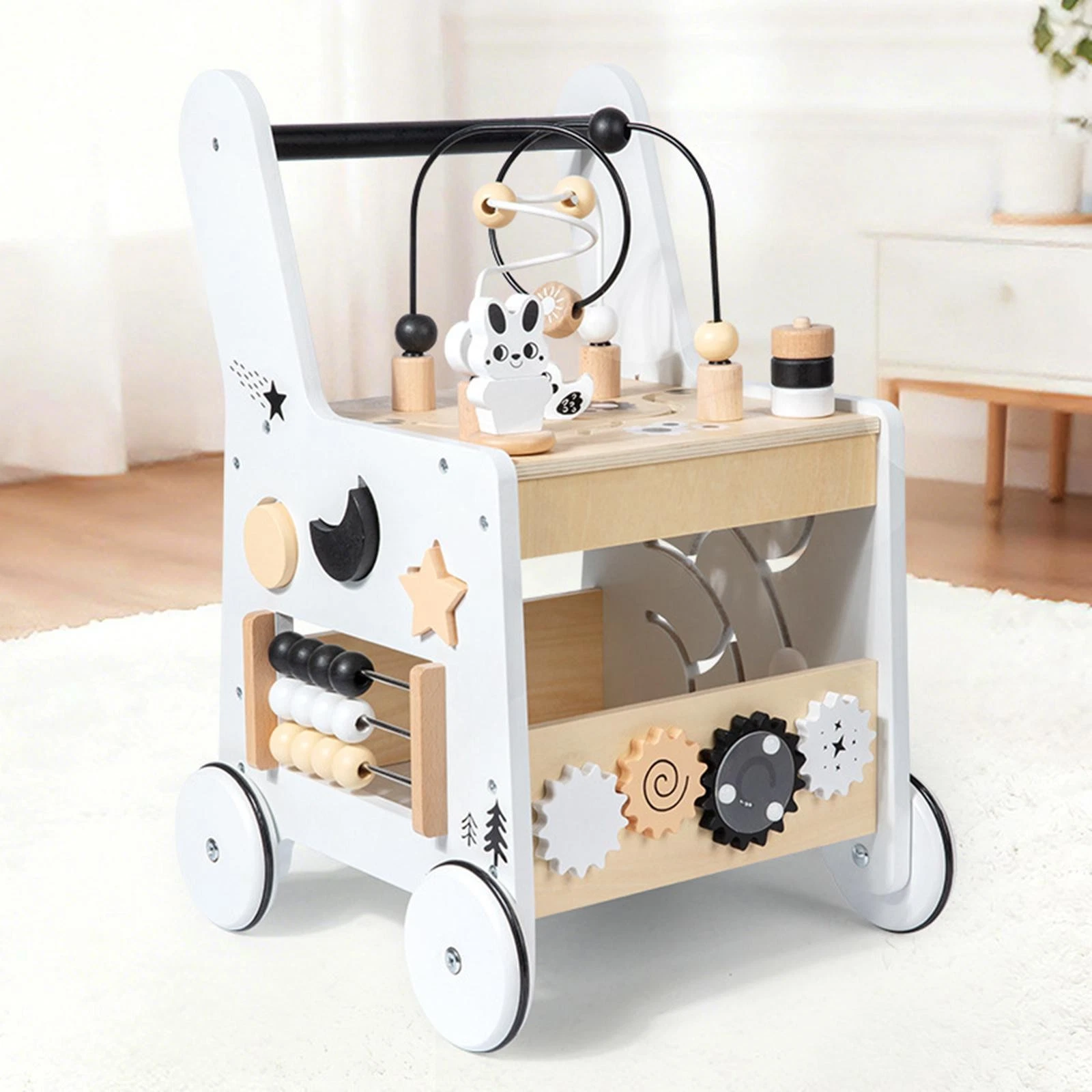 Wooden Baby Walker Educational Developmental Busy Board for Kids Walking Aid
Opens in a new window o