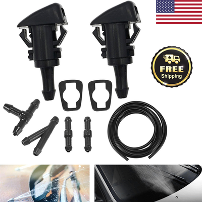 #ad Windshield Washer Nozzle Spray Jet Kit with Hose 4805742AB for Ram1500 2500 3500 $8.13