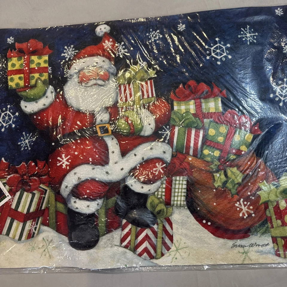 Alfombrilla de puerta de Navidad Magnet Works regalos de Santa 18*29,5 pulgadas Foto 3 de 4