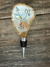 NEW Oyster Wine Bottle Stopper Girls Night Martini Beach Crab Natural Oyster