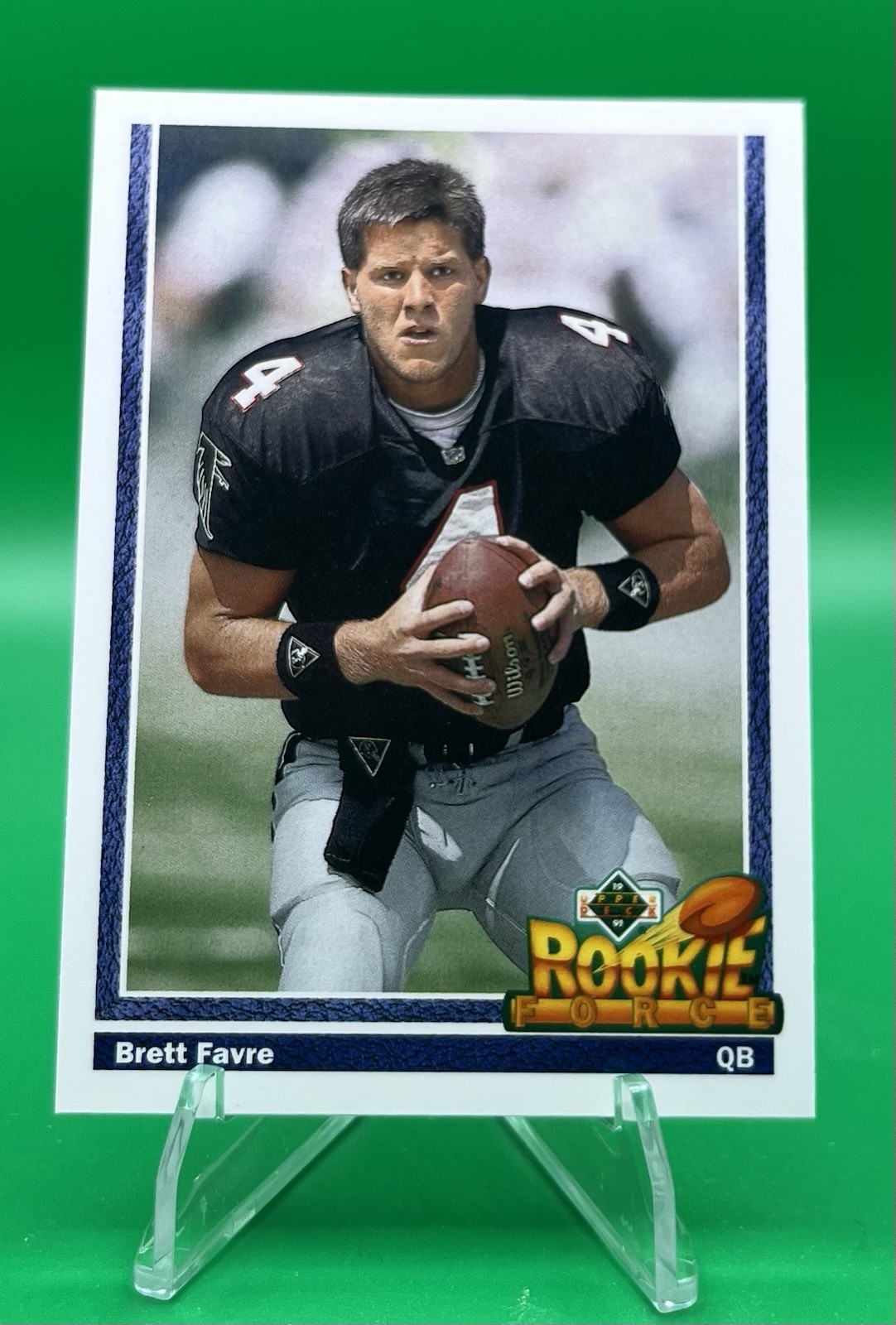 Brett Favre Upper Deck 1991 RC Rookie Force #647 Atlanta Falcons HOF Packers