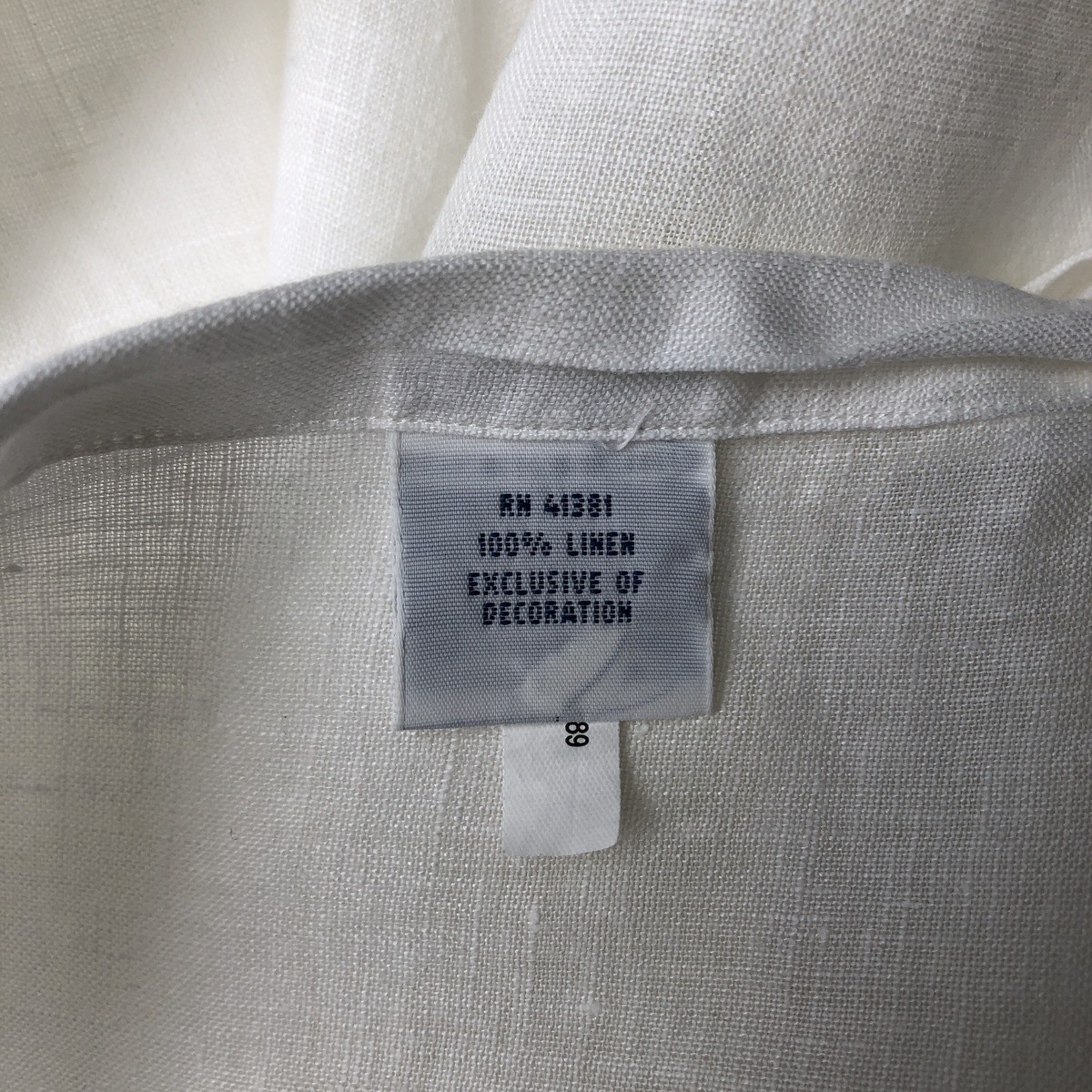 Used Ralph Lauren long-sleeved linen button-down shirt men's size L thumbnail 4