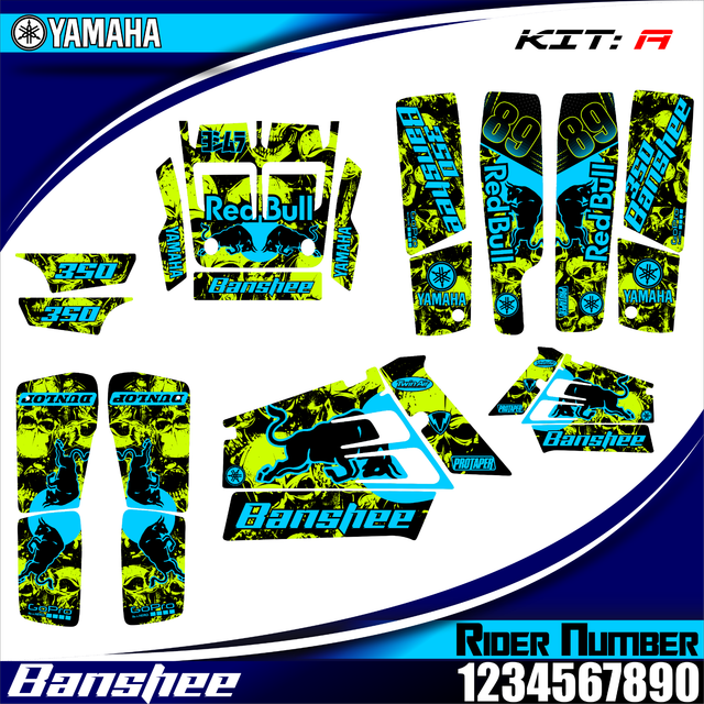 yamaha banshee 350 decals graphics stickers full kit new banshee350 eBay