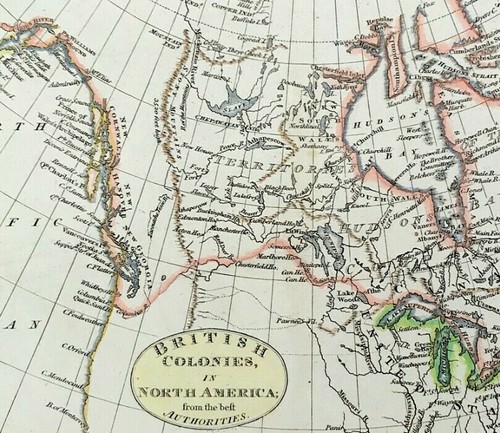 British Colonies map 1802 by John C. Russell original colour - Imagen 2 de 4
