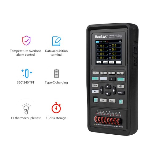 Hantek HTM208B 8-channel Data Logger Rechargeable Handheld I8S6 - Picture 11 of 11