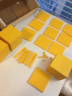 PLACE VALUE BUILDING SET VINTAGE COUNTING MATH KIDS SCHOOL 1970'S SCHOOL  IDEAL