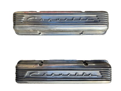 Corvette 7 Fin Valve Covers OEM GM part #3767493 1959-1967 Chrome