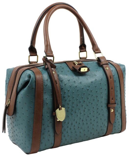 London Fog Handbag With Shoulder Strap. Style-lf6168 Color-ecru Ostrich ...