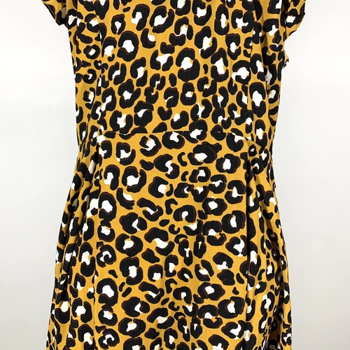 Abito smanicato A-Line con stampa ghepardo Who What Wear nuovo con etichetta, taglia M - Foto 7 di 10