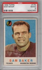 1959 TOPPS #175 SAM BAKER PSA