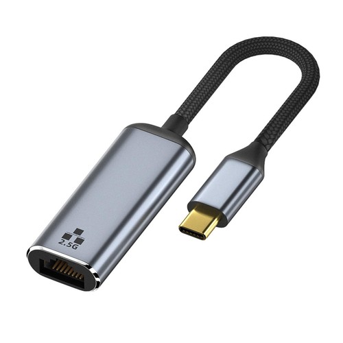 2500Mbps Type C to RJ45 Ethernet Adapter 10/100/1000M 2.5Gb USB Gigabit C - Picture 5 of 8