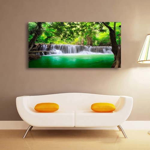 Wall Art Waterfall Tree Landscape Picture Canvas Wall Art Print Paintings Mod... - Picture 8 of 9