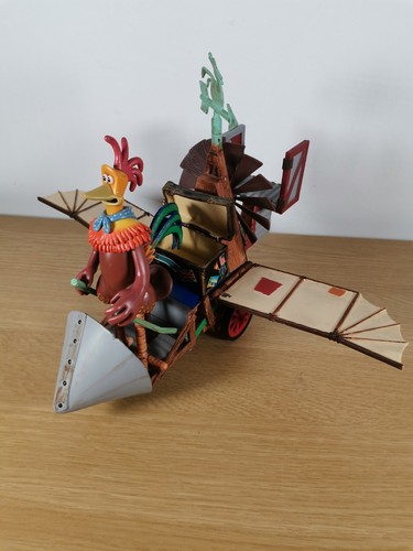 Playmates Chicken Run Rocky's Flying Machine Complete Boxed 2000 - Picture 2 of 22