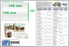 100 Safe 9250 Protective Sleeves Clear Sleeves 146X100mm Old Format Postcards