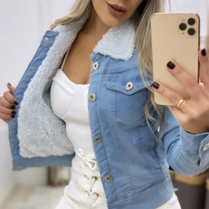 casaco jeans comprido