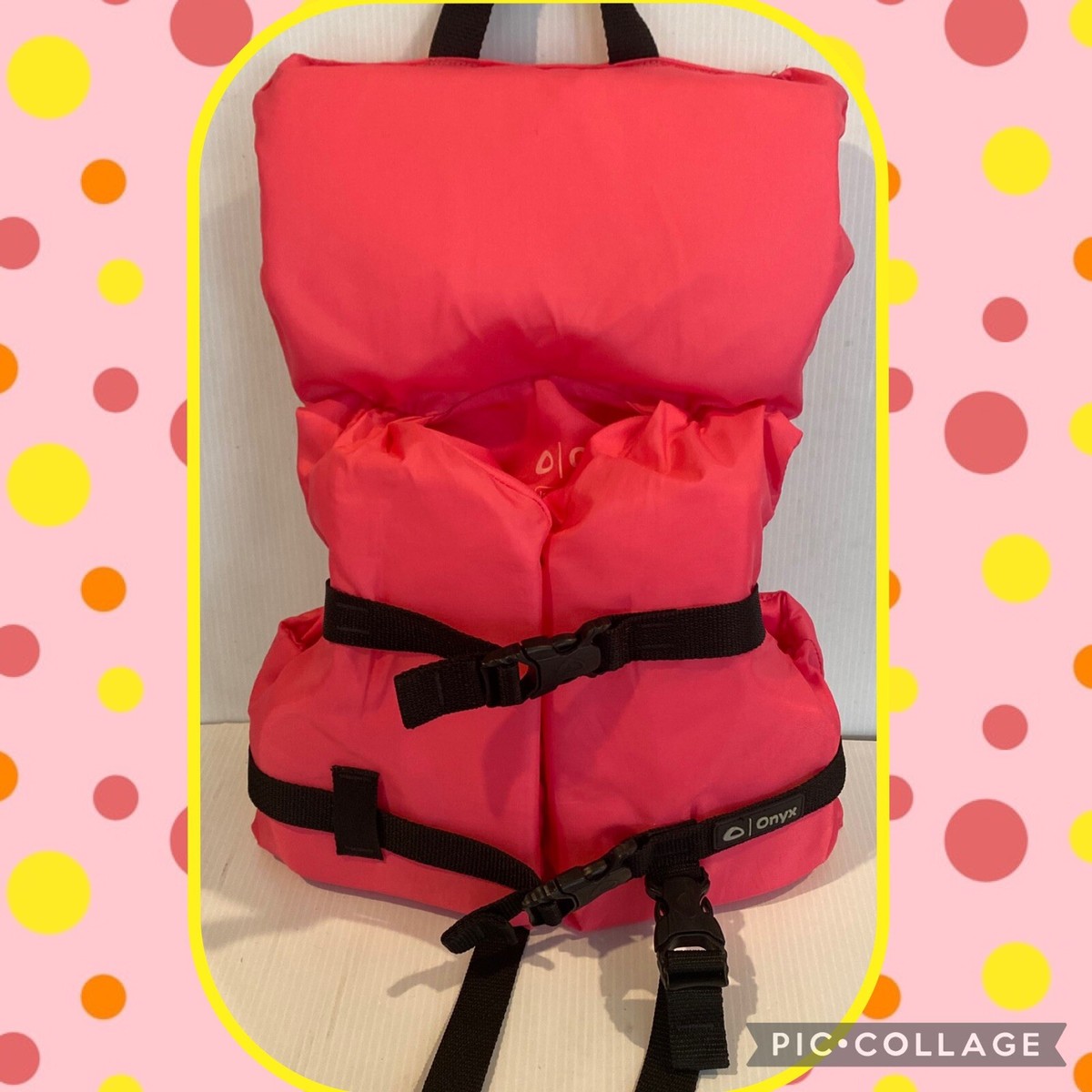 Onyx Water Sports Infant Child Life Jacket Hot Pink US Coast Guard Approved  50
