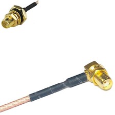 RG316 RP-SMA Female O-Ring to SMA FEMALE ANGLE RF Cable Rapid-SHIP LOT