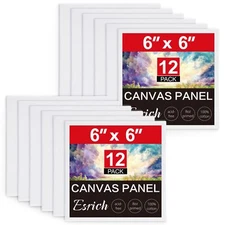 Small Canvases for Painting 6x6 inch 12 Pack Canvas Boards Cotton Painting Ca...