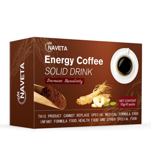 Energy café boisson solide moulu café noir 10 g * 10 paquets soins de santé - Photo 1/9