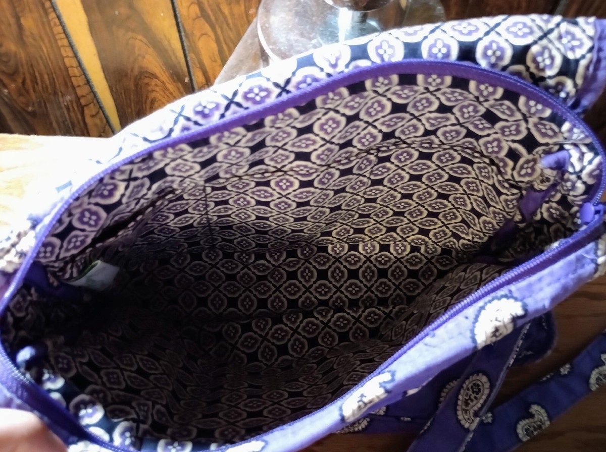 Vera Bradley Purple Essential Mailbag Crossbody. Vera Bradley Premium Cotton Original Hipster Crossbody  main image 2