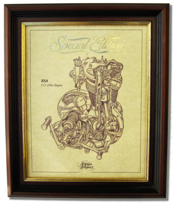 BSA C15 250 Gold Leaf motorcycle Engine Drawing | eBay UK