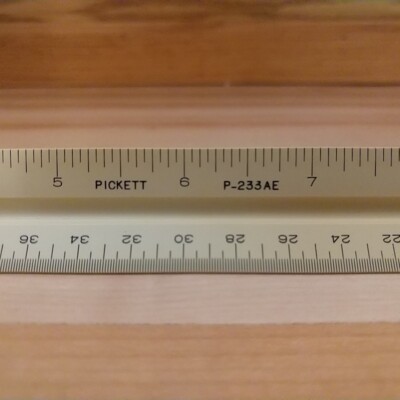 Pickett P-233AE Triangle Architect Drawing Scale 12 in Ruler Japan