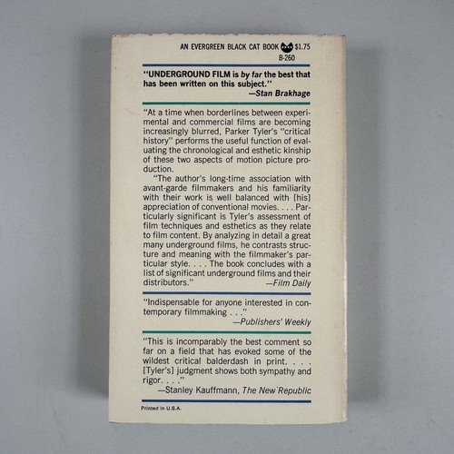 Underground Film - A Critical History - Parker Tyler (1970) PB 1st Ed 1st Print - Bild 2 von 14