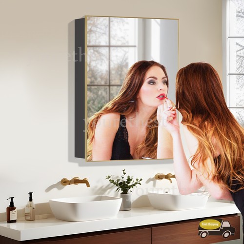 Aluminum Medicine Cabinet With Mirror Shelves Bathroom Mirror Cabinet Wall Mount - 第 8/45 張圖片