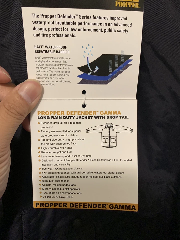 Proper Defender Gamma Dark Blue Jacket NWT. 5XL with drop tail - Image 4 of 4