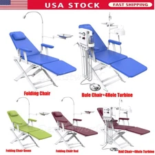 Portable Dental Mobile Chair Folding Silla LED Light /with Turbine Unit 4Holes