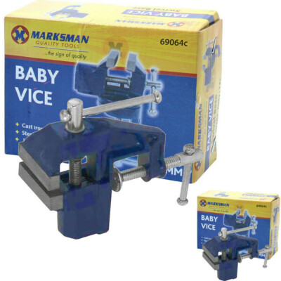 NEU FESTE HERSTELLUNG TISCHKLEMME MINI BABYSCHRAUBSTOCK MODELL EISENKÖRPER 50 MM HOLZARBEIT