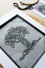 Celtic Tree Embroidery Kit on Irish Linen Celtic Tree of Life 