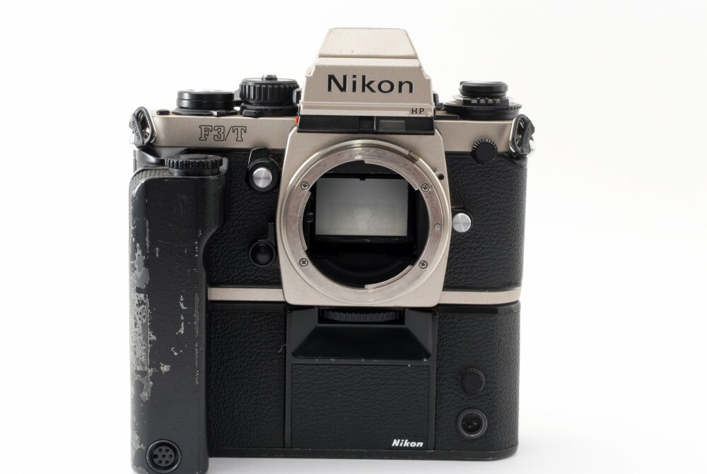 Nikon F3/T HP Titan Silver SLR Film Camera + MD-4 [Exc+]