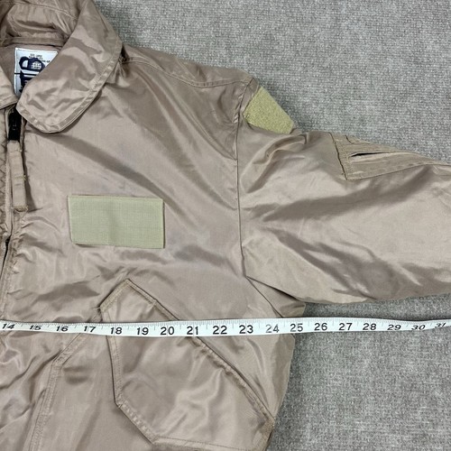 Military USAF CWU-45/P Bomber Jacket Cold Weather Desert Tan Mens Large Flight - Picture 8 of 9