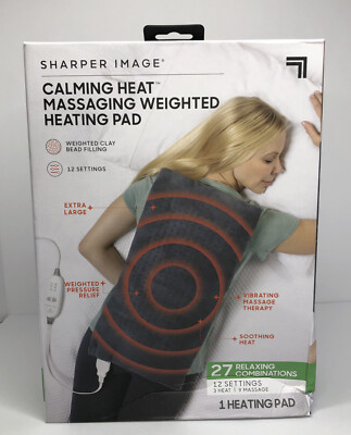 Sharper Image Massaging Weighted Heating Pad 27 Combo