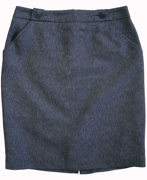PREVIEW (Target) blue & white knee length straight skirt 8 POCKETS as new!