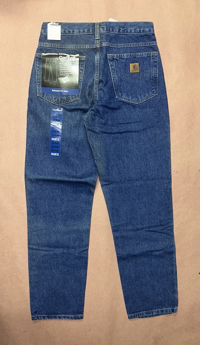 Vintage 1990's Carhartt Blue Jeans, Relaxed Fit, Deadstock NWT