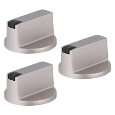 3 Pcs Gas Stove Knobs Replacement 6 mm D-Shape Cooker Stove Control Knobs Uni...