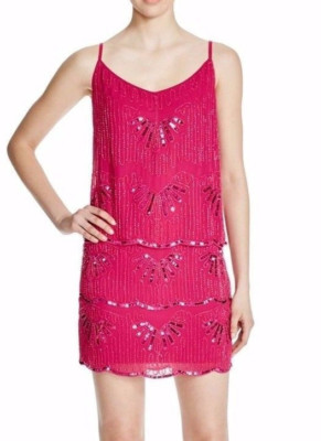 beaded tiered shift dress LaDivine CD0188 Embellished A Line Spaghetti Strap Short Prom Homecoming Dress
